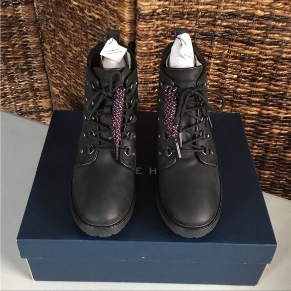 Cole Haan Shoes - COLE HAAN NWOT LACEUP BLACK WATER PROOF BOOTS FINAL PRICE